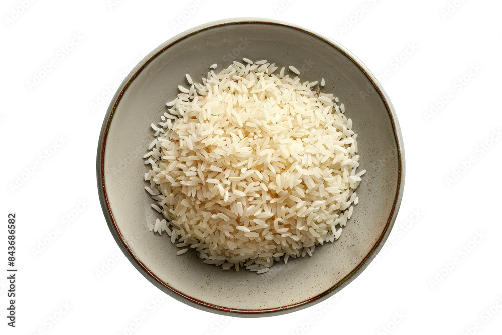 Rice in plate isolated on transparent background Rice in plate isolated on transparent background