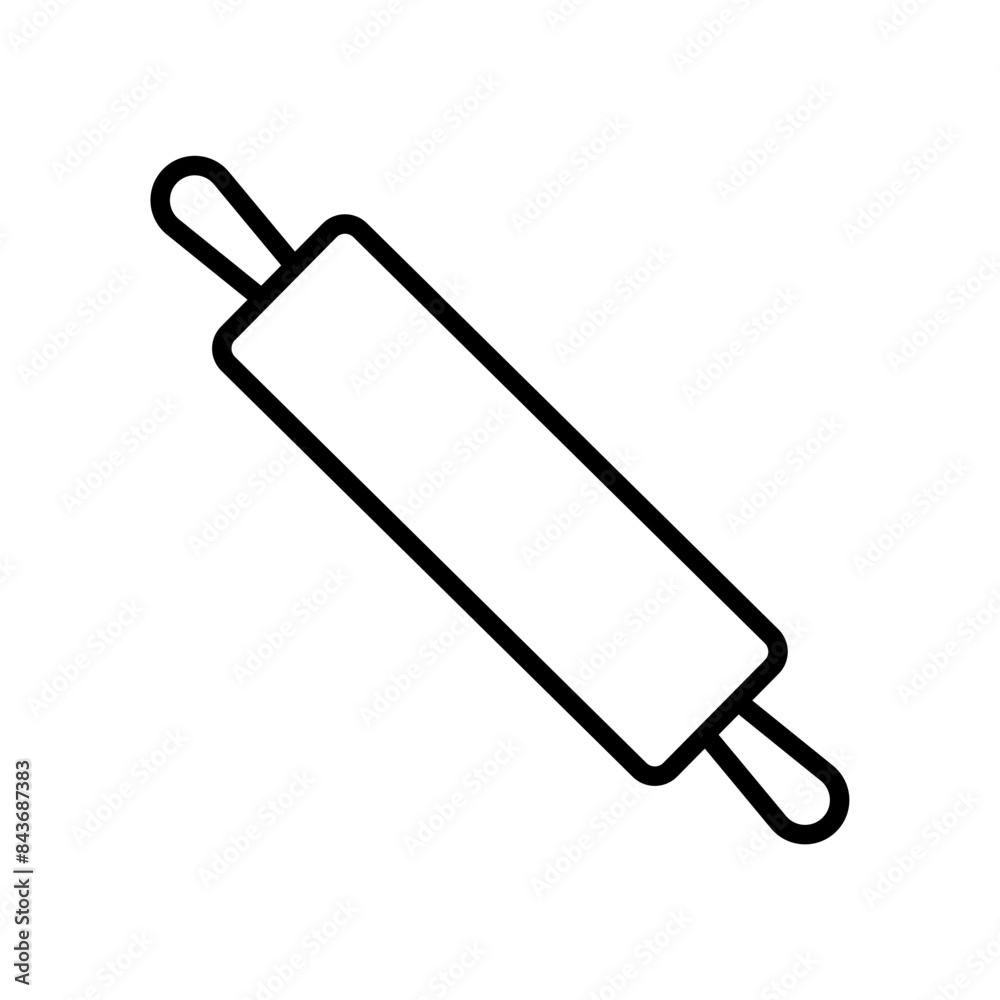 Rolling Pin Icon for Baking, Pastry Making, and Kitchen Utensils Illustrations Rolling Pin Icon for Baking, Pastry Making, and Kitchen Utensils Illustrations