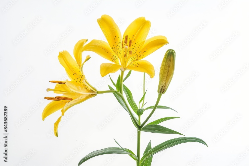 Obraz premium flower Photography, Lilium aurelianense, Isolated on white Background
