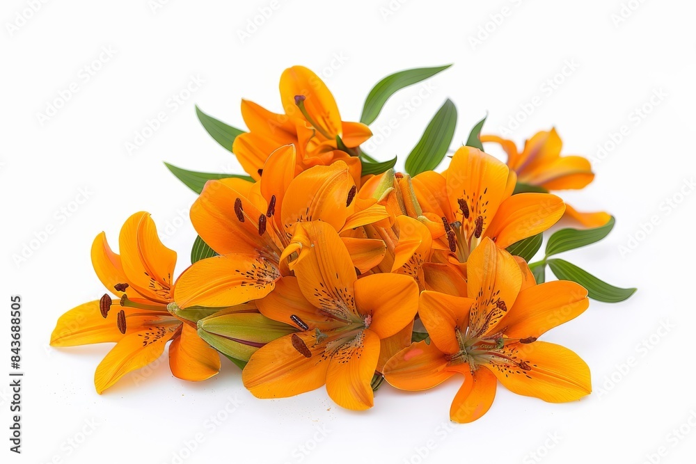 flower Photography, Lilium monadelphum, Isolated on white Background flower Photography, Lilium monadelphum, Isolated on white Background