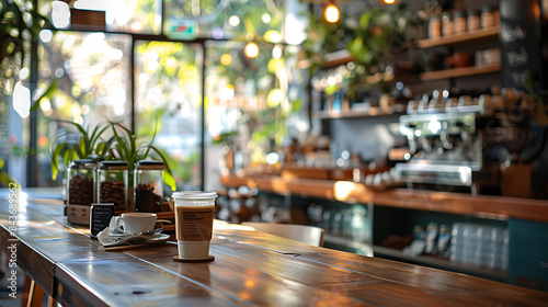Cafe Backgrounds: Cozy, Blurred, and Inviting Scenes © Thawatchai