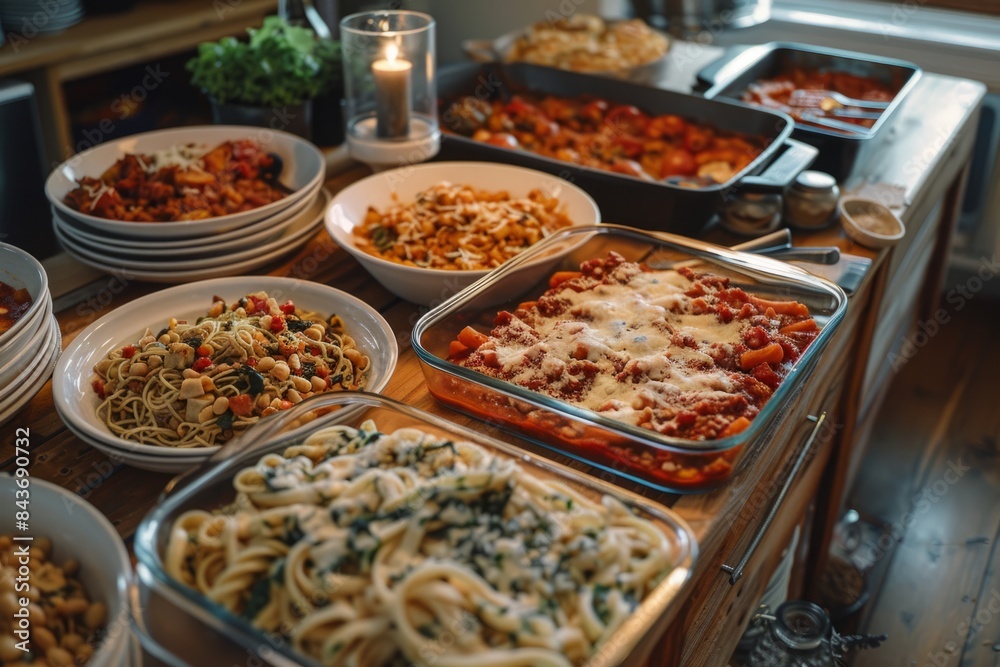 Fototapeta premium food in a market background 