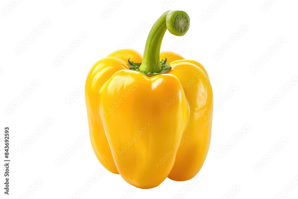 Yellow bell pepper isolated on transparent background Yellow bell pepper isolated on transparent background