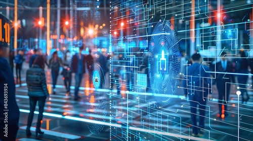 Wallpaper Mural biosecurity Innovative technology to combat digital cybercrime biometric security network Protecting data privacy and combating digital cybercrime : Generative AI Torontodigital.ca