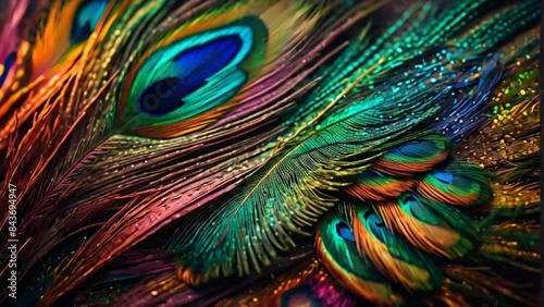 Beautiful peacock feathers background