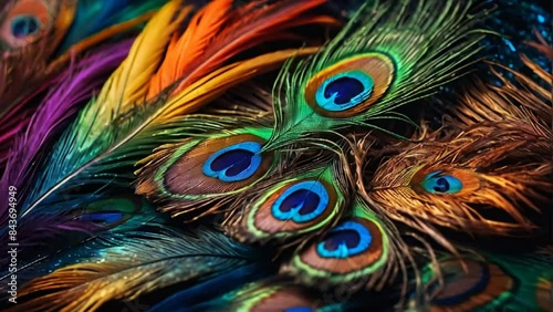 Beautiful peacock feathers background