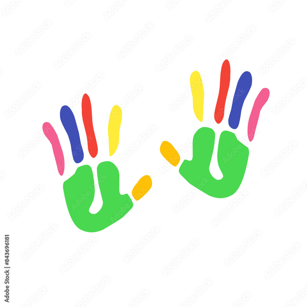 Kids Autism Hand logo Kids Autism Hand logo