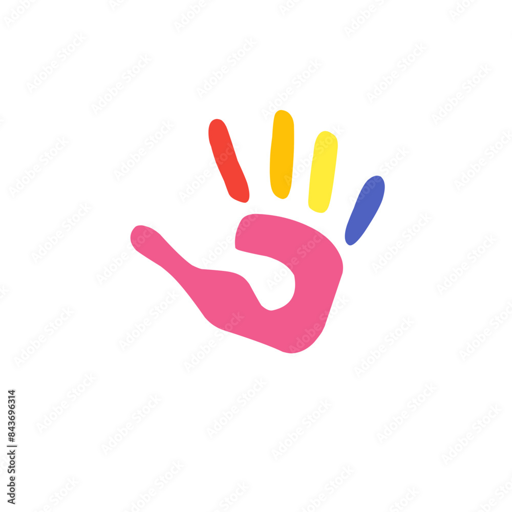 Kids Autism Hand logo