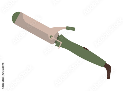 Curling iron in clip art style. Isolated vector illustration for your design