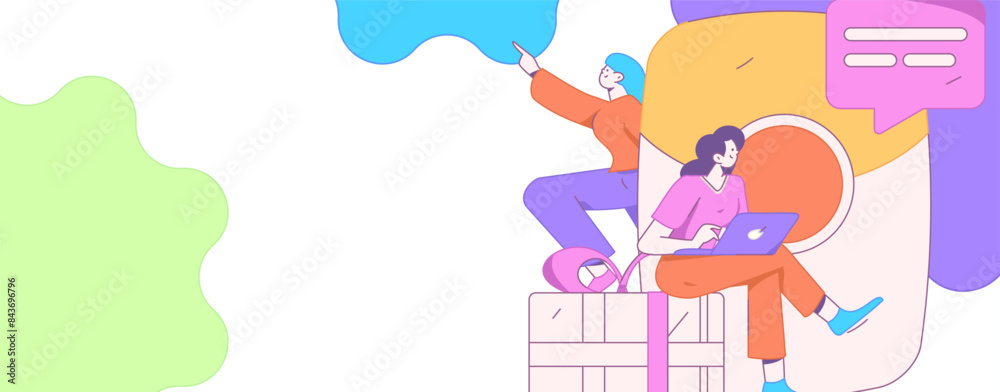 Use red envelopes to attract new customers and promote activity. Flat vector character concept illustration
Use red envelopes to attract new customers and promote activity. Flat vector character concept illustration