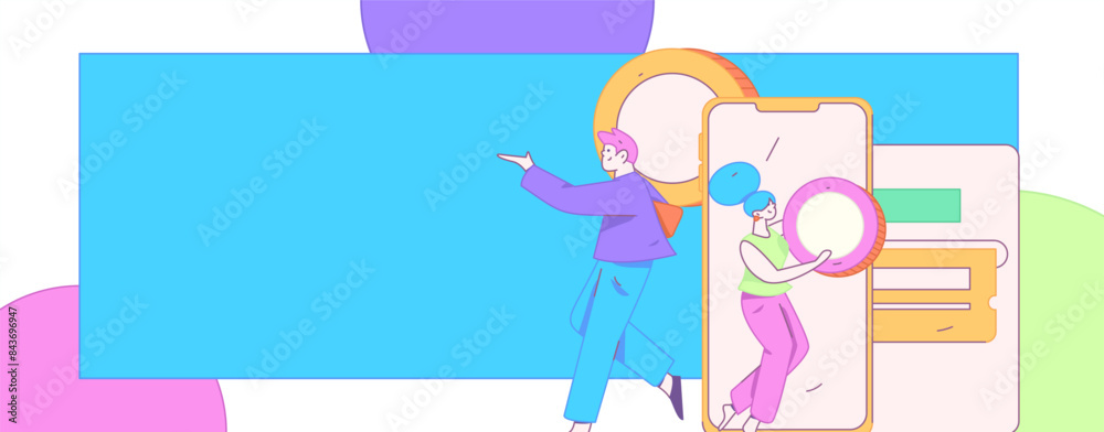 Use red envelopes to attract new customers and promote activity. Flat vector character concept illustration
Use red envelopes to attract new customers and promote activity. Flat vector character concept illustration