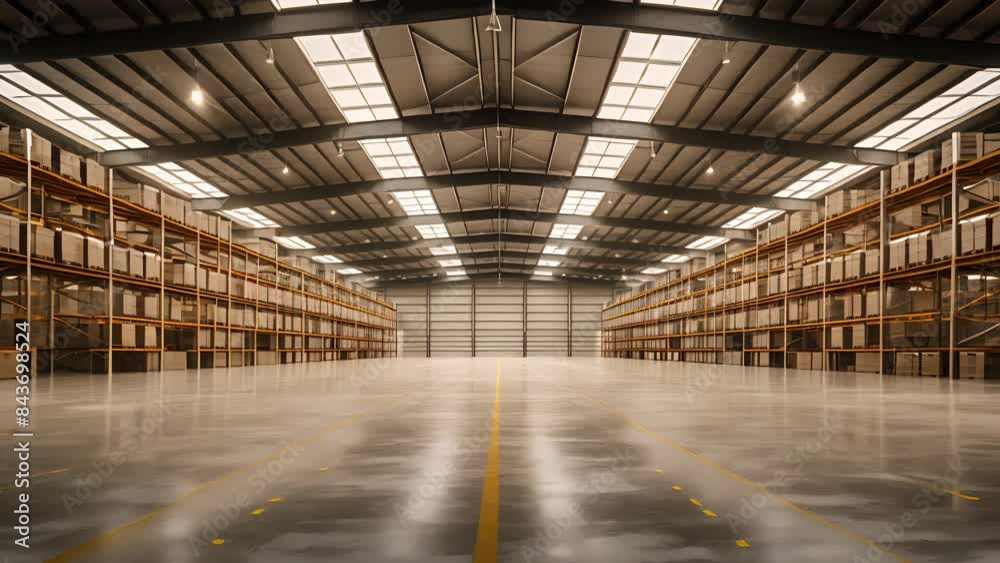 Warehouse Skyline: Massive Storage Facilities and Tall Shelves Warehouse Skyline: Massive Storage Facilities and Tall Shelves