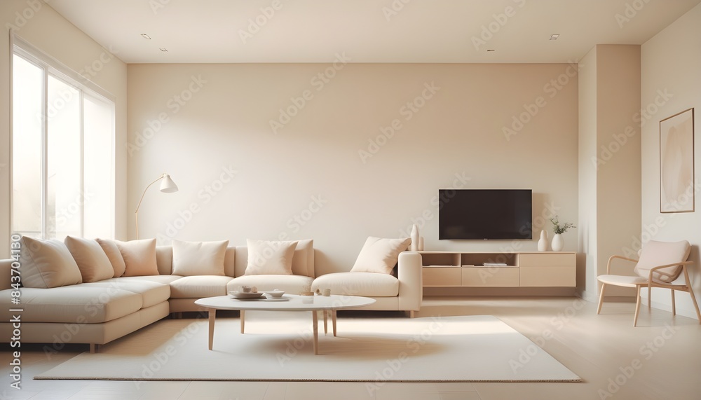 Fototapeta premium Photo interior modern design room 3D illustration