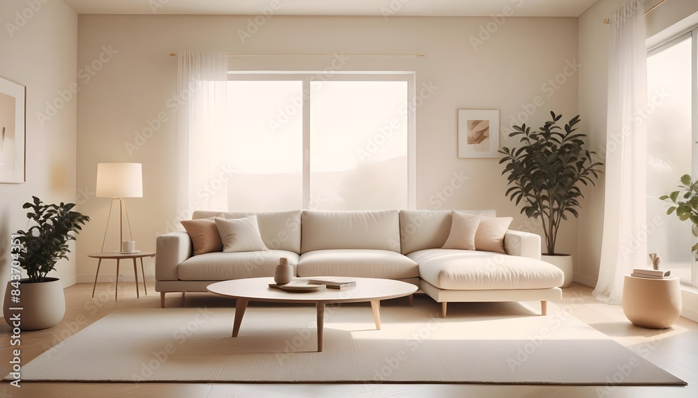 Photo interior modern design room 3D illustration Photo interior modern design room 3D illustration