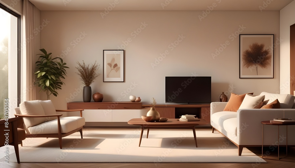 Photo interior modern design room 3D illustration Photo interior modern design room 3D illustration
