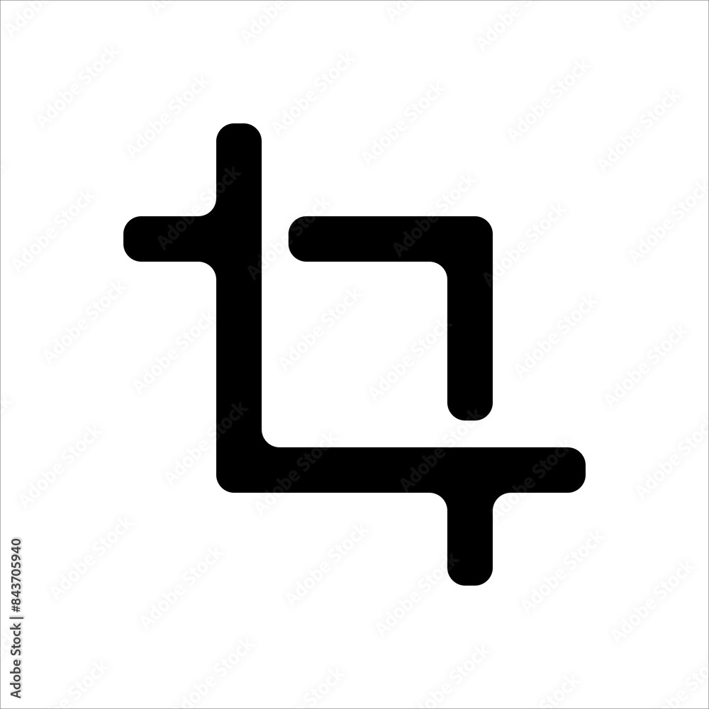 Crop icon vector isolated on white background Crop icon vector isolated on white background
