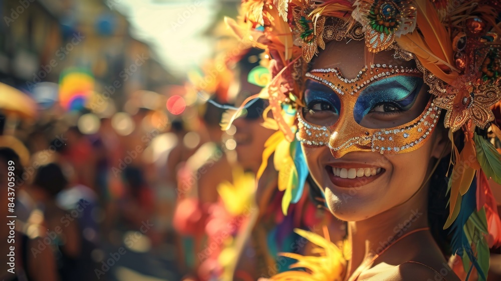 a beautiful Filipino woman in costume for the Masskara festival in Bacolod a beautiful Filipino woman in costume for the Masskara festival in Bacolod
