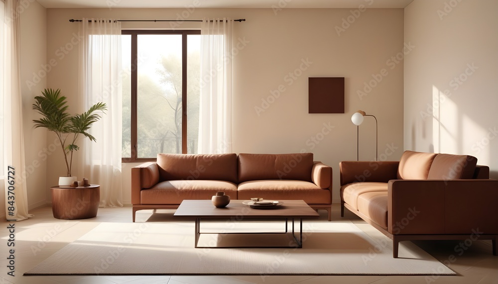 Photo interior modern design room 3D illustration Photo interior modern design room 3D illustration
