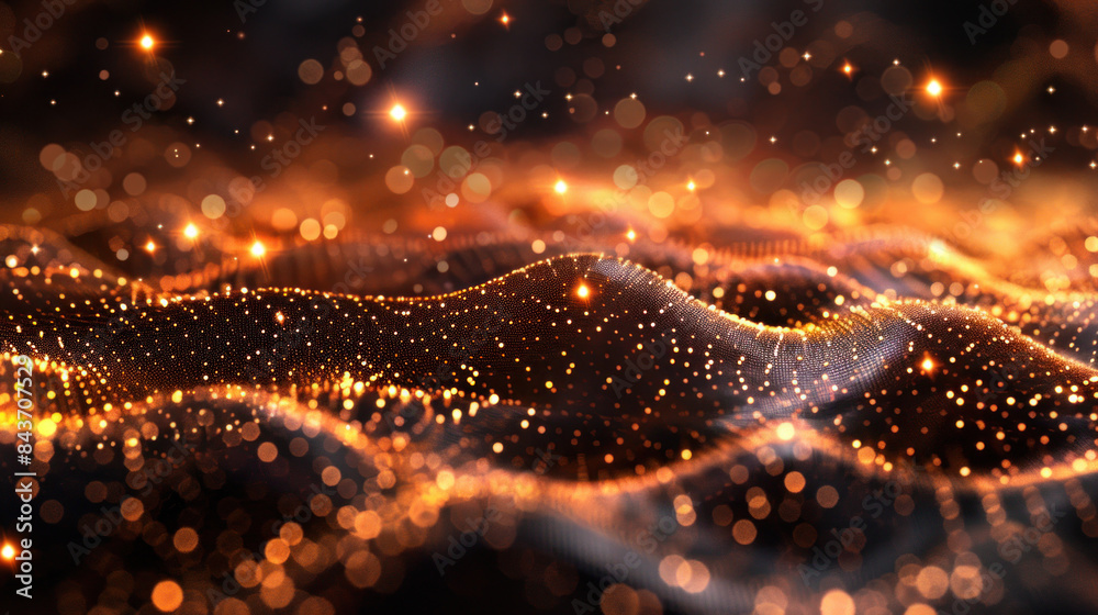 Colorful golden waves background Colorful golden waves background