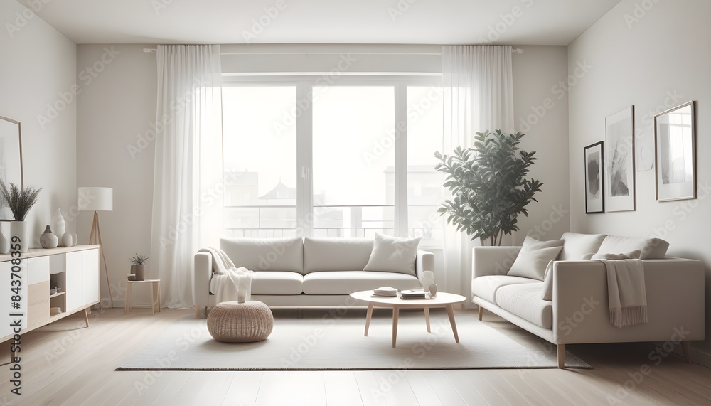 Photo interior modern design room 3D illustration Photo interior modern design room 3D illustration