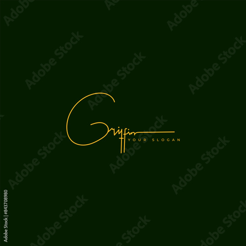 Griffin name signature logo vector design