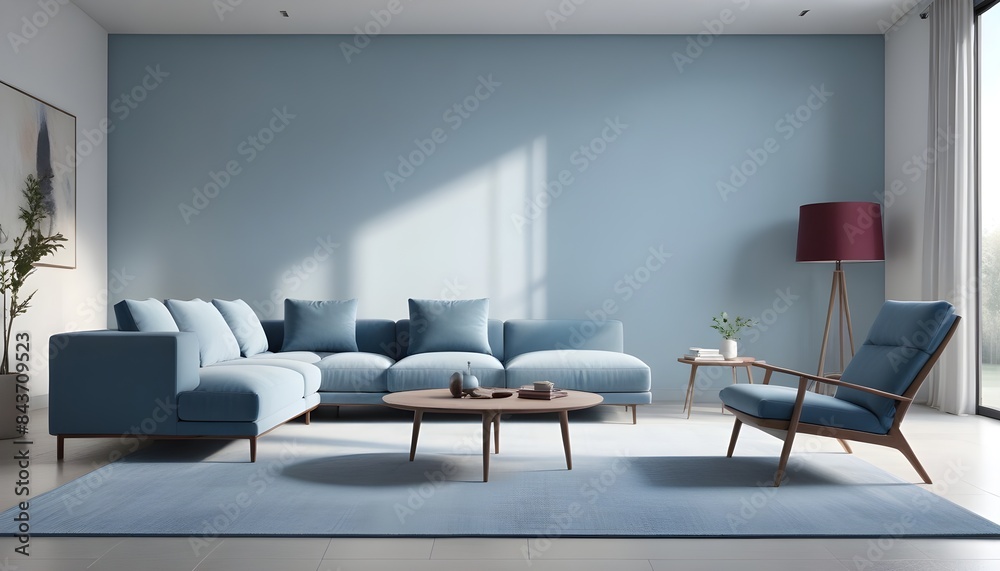 Photo interior modern design room 3D illustration Photo interior modern design room 3D illustration