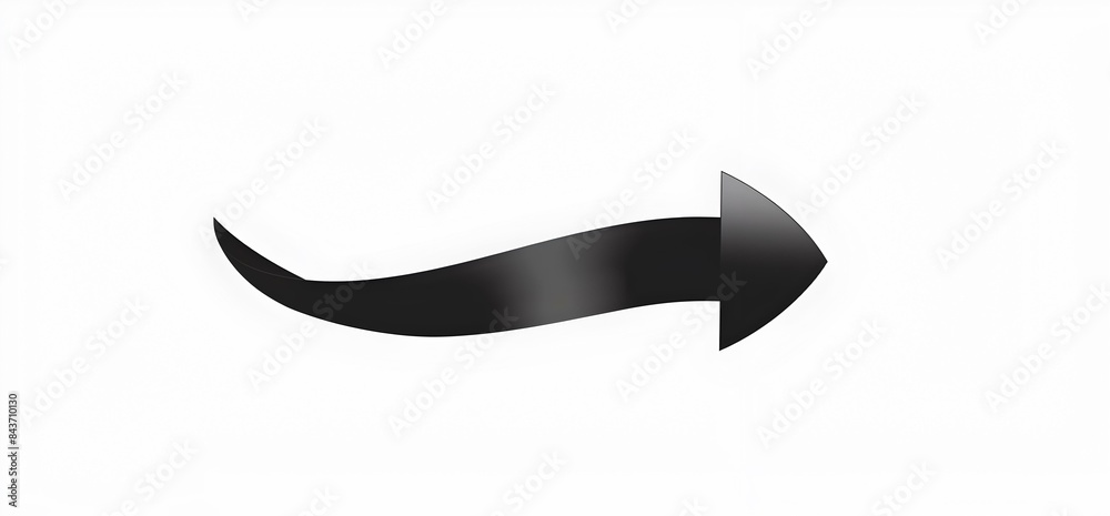 Arrow black curved down minimalistic and sleek style Arrow black curved down minimalistic and sleek style