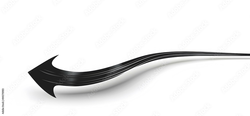 Arrow black curved curved sleek and clean style Arrow black curved curved sleek and clean style