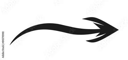  Arrow black curved curved 2D and simple img