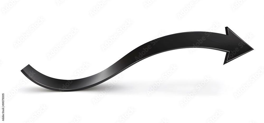 Arrow black curved curved clean and 2D design Arrow black curved curved clean and 2D design