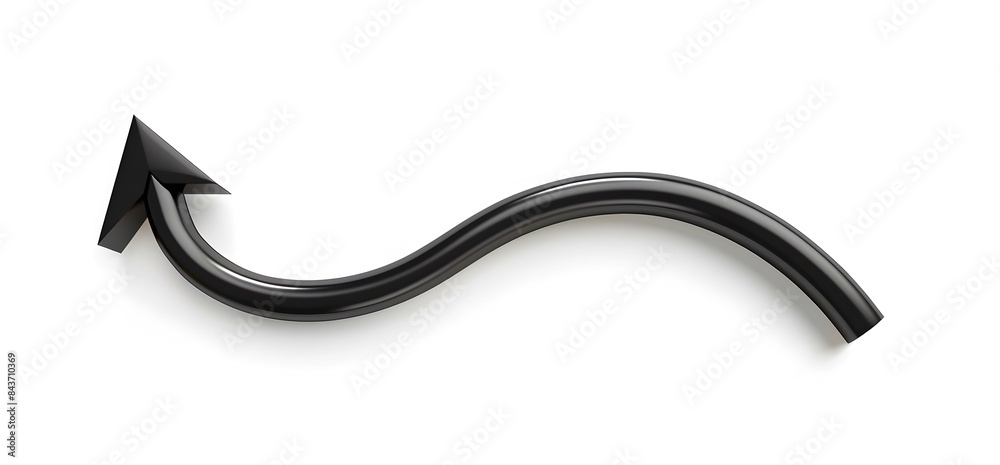 Arrow black curved curved 2D and clean style Arrow black curved curved 2D and clean style