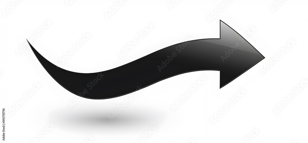 Arrow black curved up high resolution and vector image Arrow black curved up high resolution and vector image