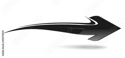  Arrow black curved angled modern and vector image