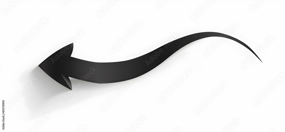 Arrow black curved curved clean and modern style Arrow black curved curved clean and modern style
