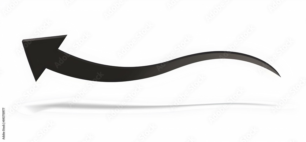 Arrow black curved up minimalistic and modern style Arrow black curved up minimalistic and modern style
