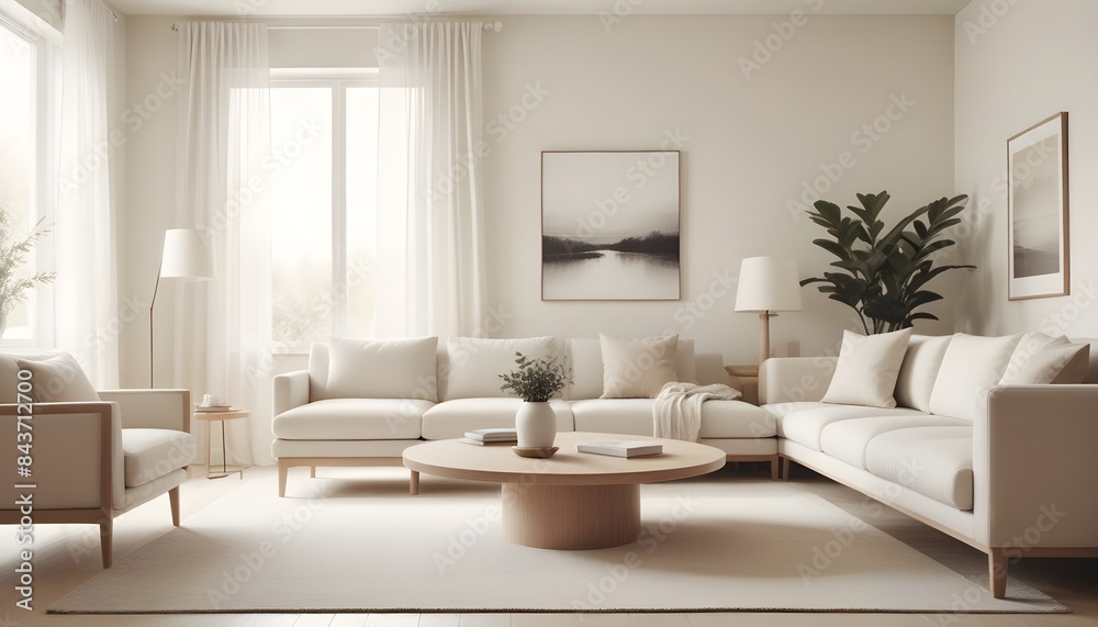 Photo interior modern design room 3D illustration Photo interior modern design room 3D illustration