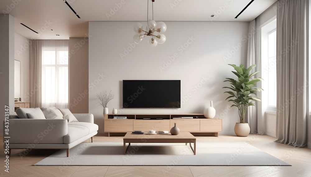 Photo interior modern design room 3D illustration Photo interior modern design room 3D illustration