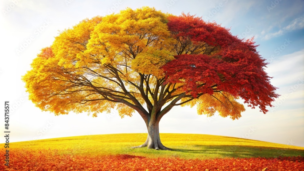 Nature’s Fireworks: A Tree in Full Autumn Display Nature’s Fireworks: A Tree in Full Autumn Display
