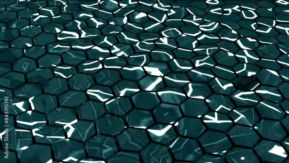 Abstract wavy sea green honeycomb Abstract wavy sea green honeycomb