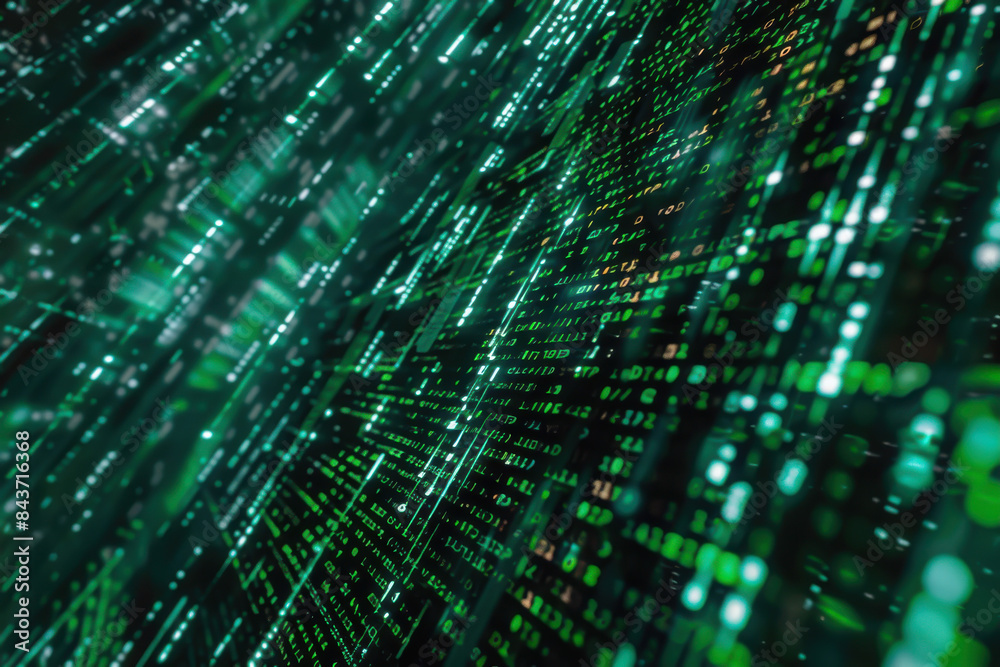 A computer screen with a green background and a lot of numbers A computer screen with a green background and a lot of numbers