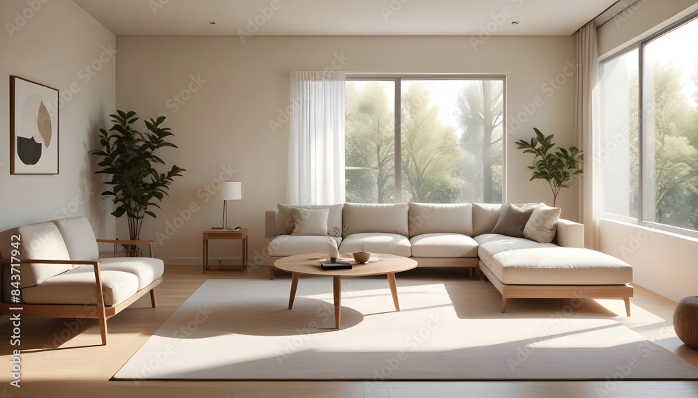 Photo interior modern design room 3D illustration Photo interior modern design room 3D illustration