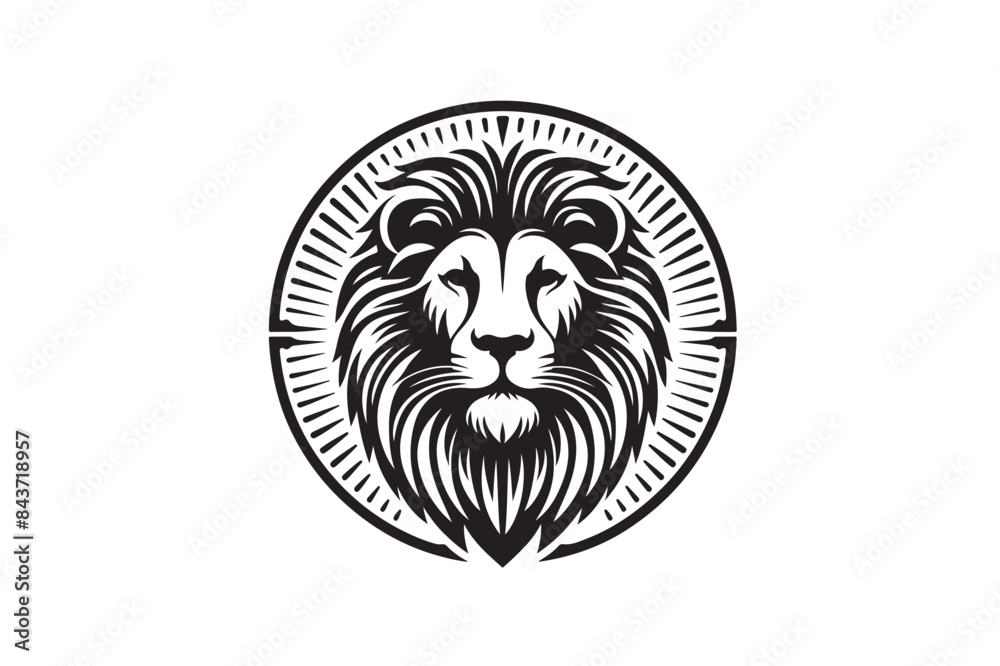 Lion head silhouette vector art illustration Lion head silhouette vector art illustration