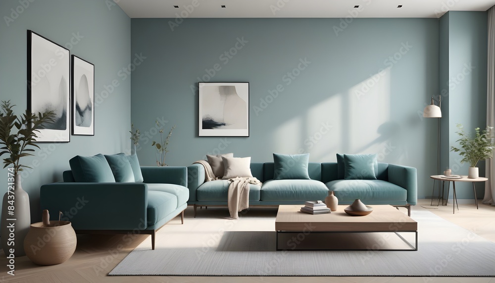 Obraz premium Photo interior modern design room 3D illustration