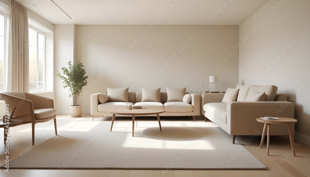 Fototapeta premium Photo interior modern design room 3D illustration