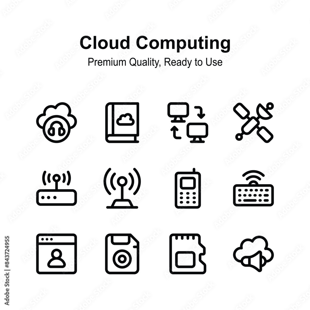 Get your hands on this premium cloud computing icons set Get your hands on this premium cloud computing icons set