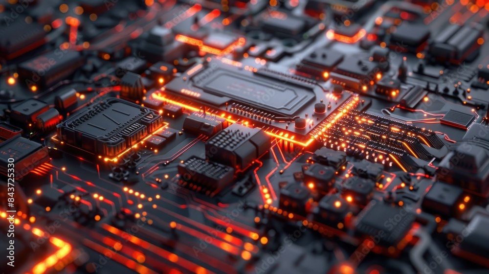 An intricate circuit board, representing the wonders of technology An intricate circuit board, representing the wonders of technology