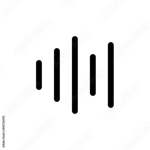 Sound Wave Icon for Audio Technology, Music Production, and Sound Engineering Graphics