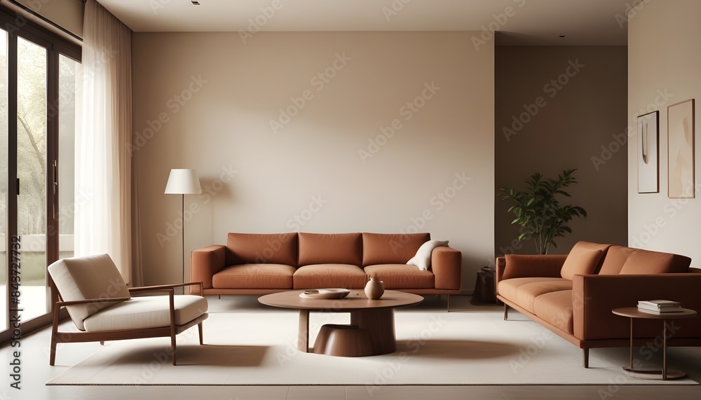 Photo interior modern design room 3D illustration Photo interior modern design room 3D illustration
