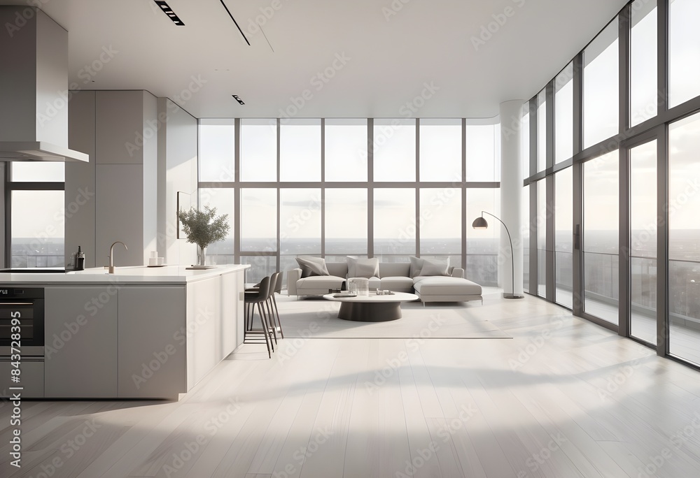 Photo modern style conceptual interior room 3d illustration Photo modern style conceptual interior room 3d illustration