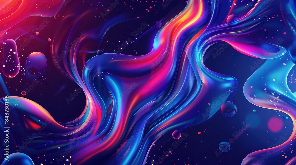 Fluid 3D Shapes Background